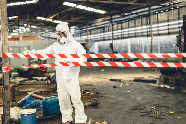 Professional Biohazard Cleanup technician working in Danville, IA